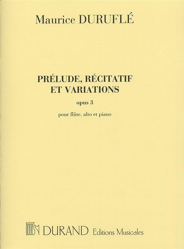 Prélude, Récitatif et Variations Opus 3 noty pro příčnou flétnu, violu a klavír